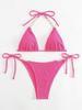 2024 European & American Sexy Lace-Up Halter Bikini Swimsuit