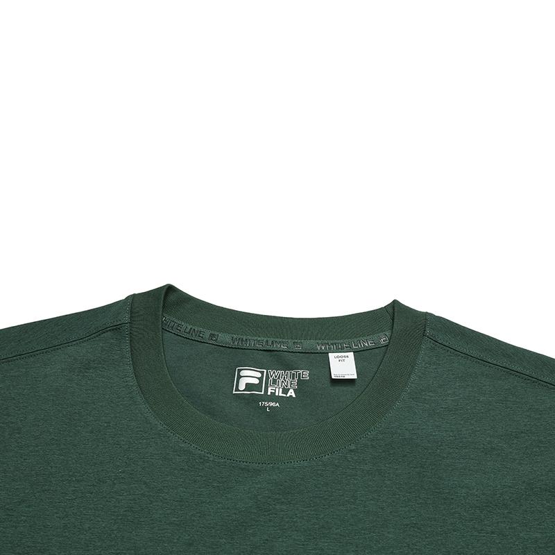 Fila Original Classic Embroidered Logo Simple Fashion Retro Casual Sports Comfortable Knitted Short Sleeve T-Shirt Unisex T-Shirt Green F51U619103FDG