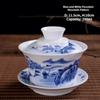 Jingdezhen-Chinese Gaiwan Tea Bowl, Household Porcelain Cups, Beautiful Teaware Teacup and Saucer Set, Ceramic Drinkware Tureen