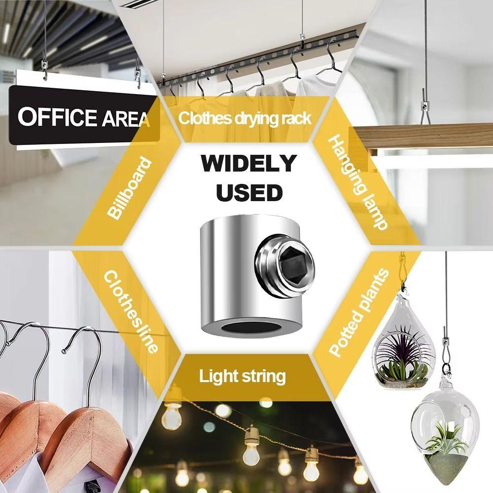 Adjustable Wire Rope Clamp Copper Hanging Clip Hardware Accessories Stainless Steel Cable Clamp
