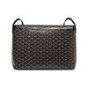 Goyard CAPETIEN Canvas With Leather Messenger Bag, Shoulder Bag, Crossbody Bag Medium Unisex Black CAPETIMMLTY-01CG01P