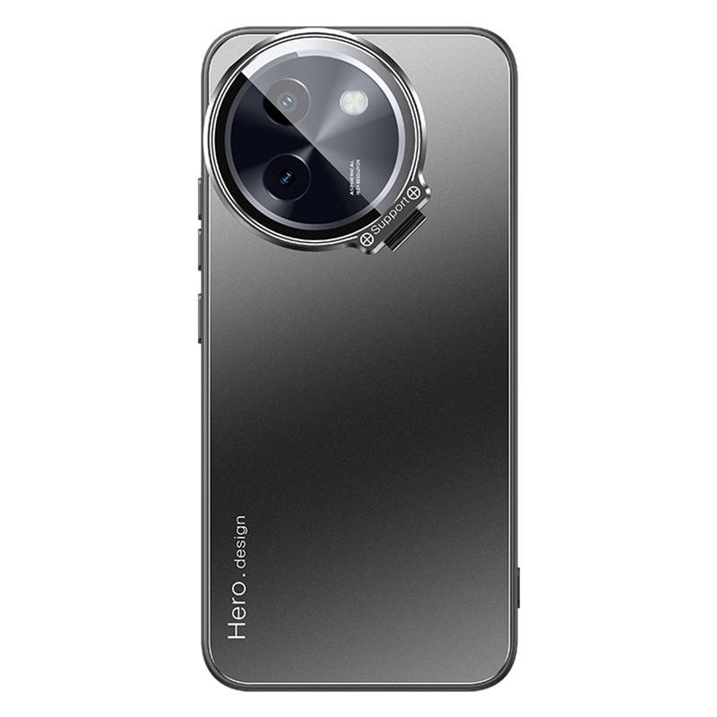 

For vivo Y200i 5G Case with Lens Kickstand Shockproof PC+TPU Phone Cover A