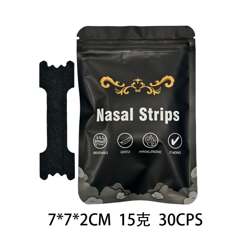 

30 pieces of reinforced snoring nose patches, breathable comfort meter чорний