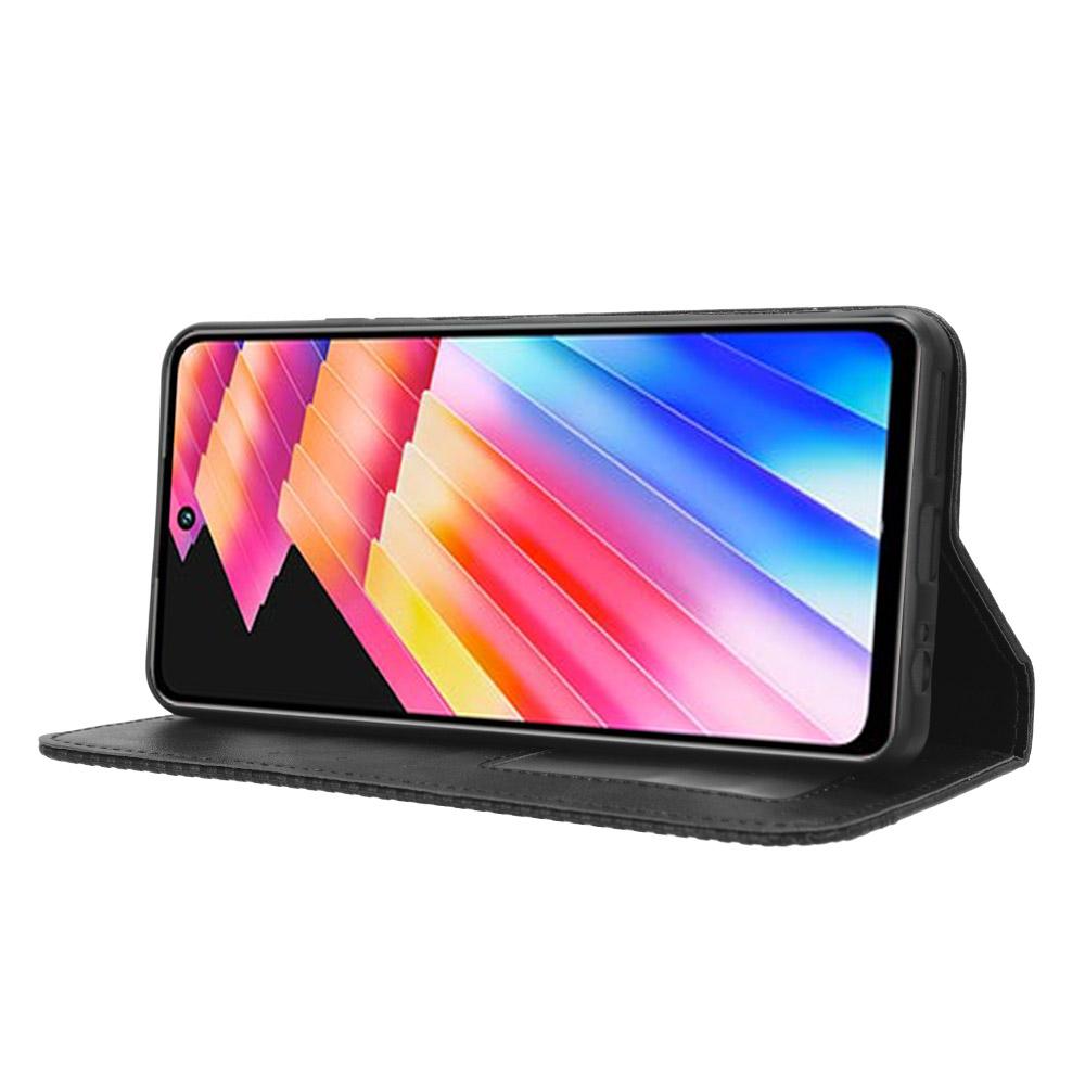 For Infinix Hot 30 X6831 PU Leather Flip Folio Case Retro Texture Stand Wallet Magnetic Cell Phone Cover