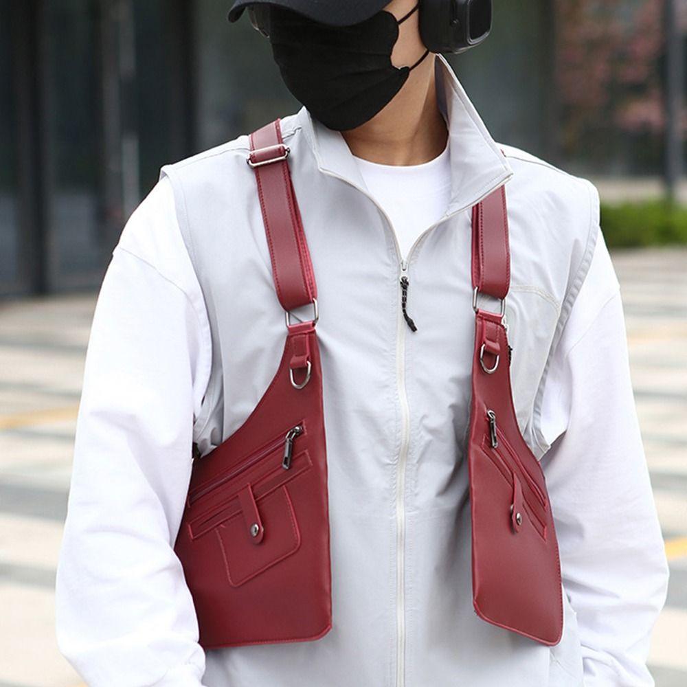 Borsa a Gilet Impermeabile Spallacci Regolabili Cinturino Sottobraccio Tasca Portafoglio Uomo Donna