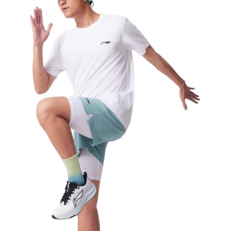 Li Ning Running Collection Running T Shirt Men's Standard White ATSV471-2