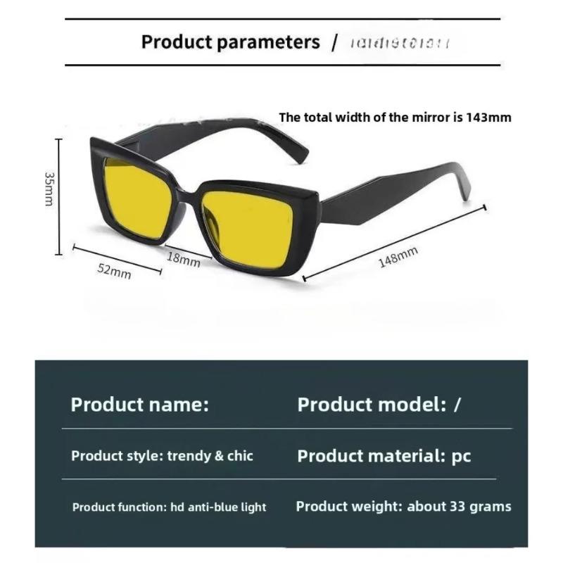 Fashion Square-Frame Night Vision Glasses for Myopia New Large-Frame Glare-Blocking Eyewear Classic Driving Shades 0 To -4.0