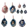 Forest Animal Ornaments 2D Acrylic Hanging Decor with Owl Squirrel Rabbit Designs Indoor Outdoor Christmas Tree Decoration