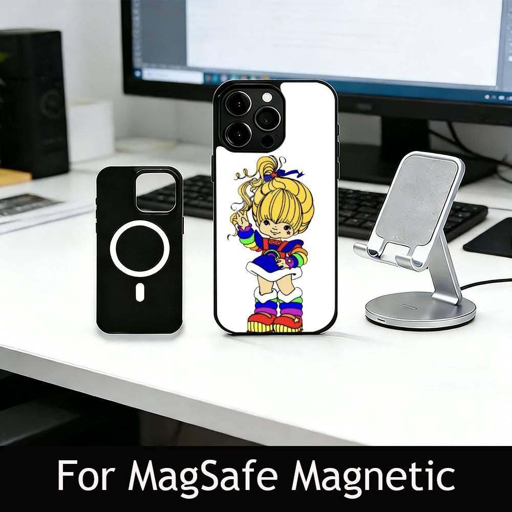 Cute Retro Rainbow Pony Phone Case For iPhone17,16,15,14,13,12,11 Plus,Pro Magnetic For Magsafe Wireless Charging