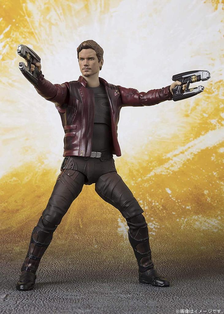 TAMASHII NATIONS Avengers 155 mm bemalte bewegliche Figur SHFiguarts Star-Lord (Avengers/Infinity War) Ca.. PVC/ABS