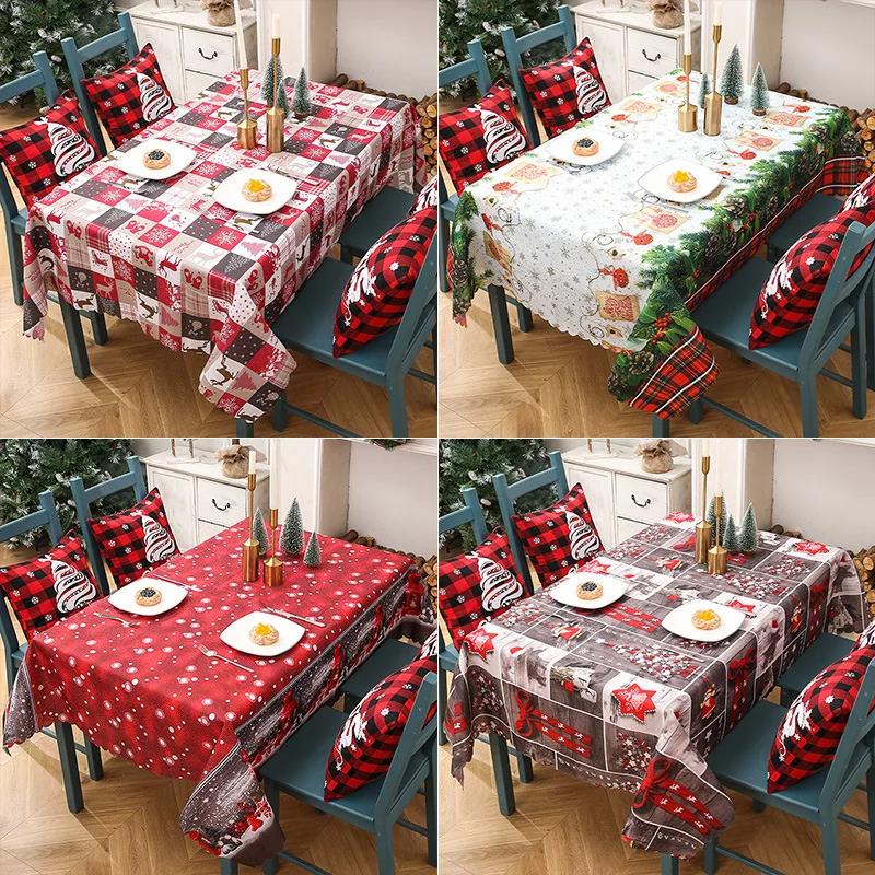 New Christmas Decorative Decoration Creative Christmas Printing Table Cloth Table Flag Christmas Desktop Decorative Supplies
