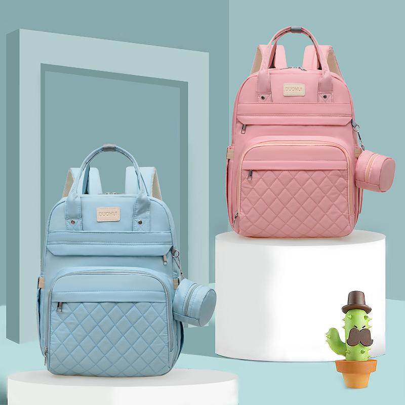 Schoolbag new wholesale mommy bag double shoulder urine pad large capacity thermal insulation lightweight mother and baby bag can be customized LOGO