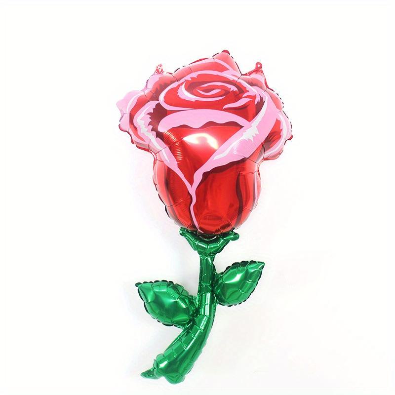 2pcs, Special-shaped Rose Modeling Aluminum Foil Balloon Love Valentine's Day Birthday Party Decoration Balloon
