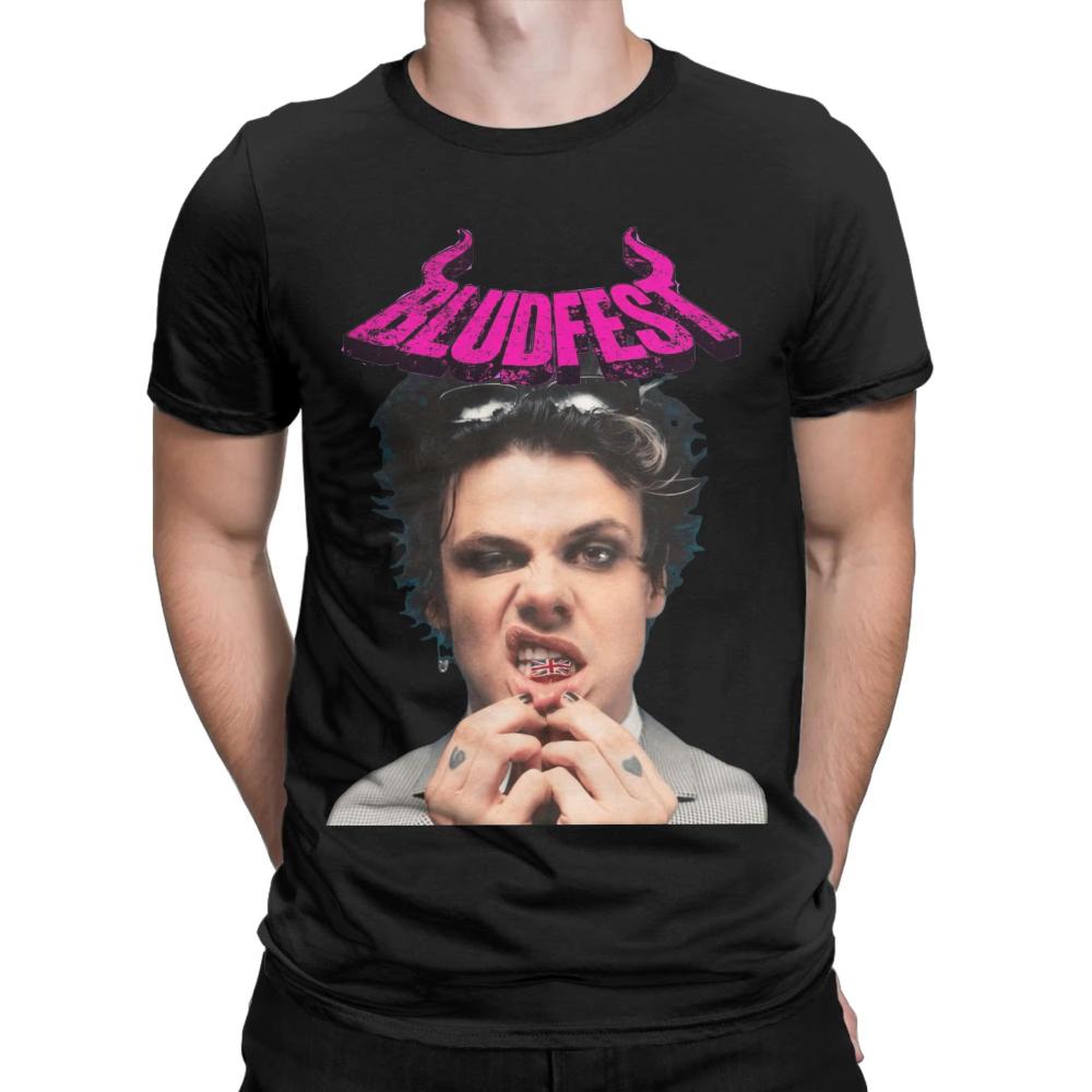

Мужские Женские Футболки Yungblud Bludfest Чистый Хлопок Топы Crazy Короткий Рукав Круглый Воротник Футболки Подарок на День Рождения Футболки Лето M