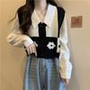 Cardigan Women Knitted Vest Women Early Autumn Style Design Sense Small Retro Blouse Cardigan Female Top