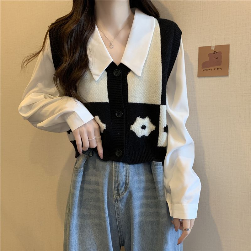 Cardigan Women Pletená vesta Ženy Styl raného podzimu Design Smysl Malá retro halenka Cardigan Dámský top