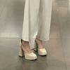 Mary Jane shoes feel classical Brock shoes super high heels shallow summer design simple French