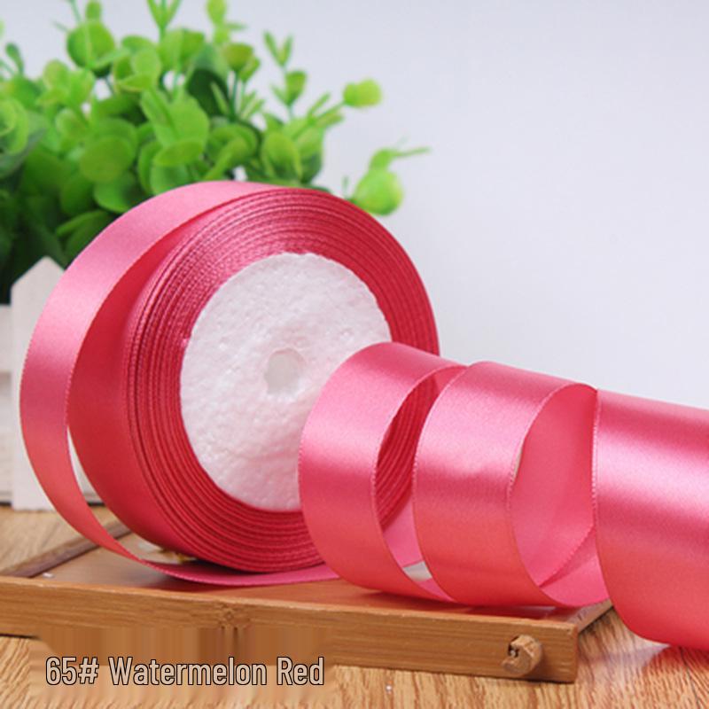 4cm Solid Color Satin Ribbon for Floral Art and Gift Packaging