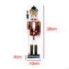 14.96inch Wooden Nutcracker Ornament Puppet Toy for Living Room Desktop Party Decor