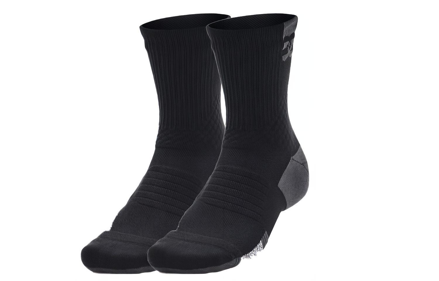 Under Armour Crew Socks Unisex 1 Pack Black 1376229-001 L