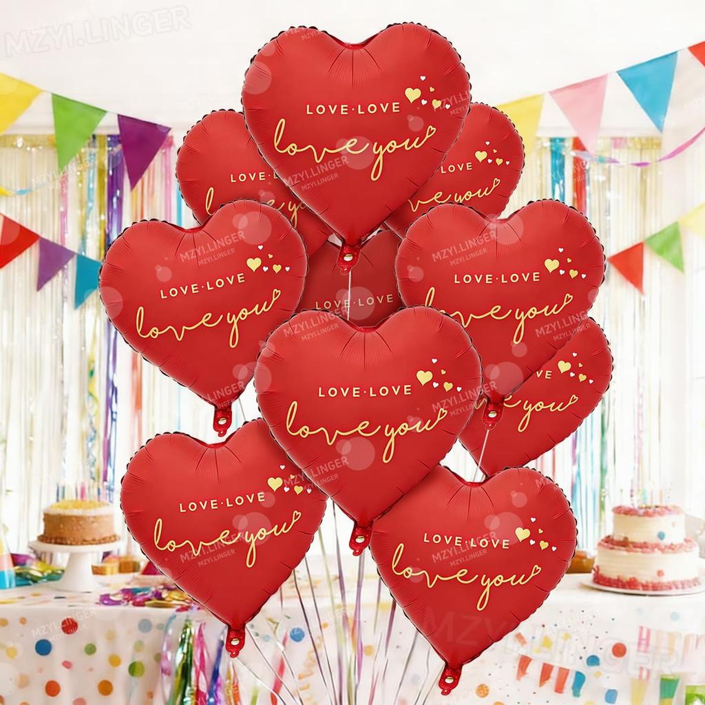 18 inch "love you" love balloon, Valentine's Day wedding anniversary decoration, birthday theme party atmosphere decoration