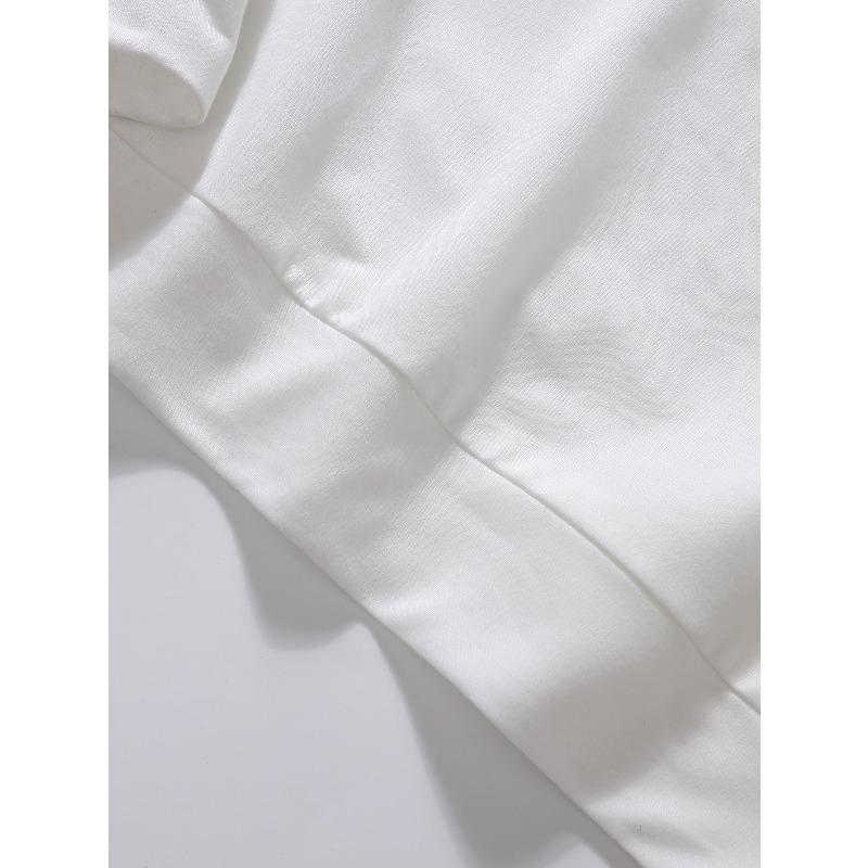 Men's Polyester Crew Neck Sweatshirt Set with Relaxed Fit Shorts Comfortable Casual Daily Wear