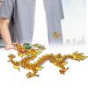 Kinesisk drake tygmärke broderad patch DIY dekor applikation hantverk klädtillbehör