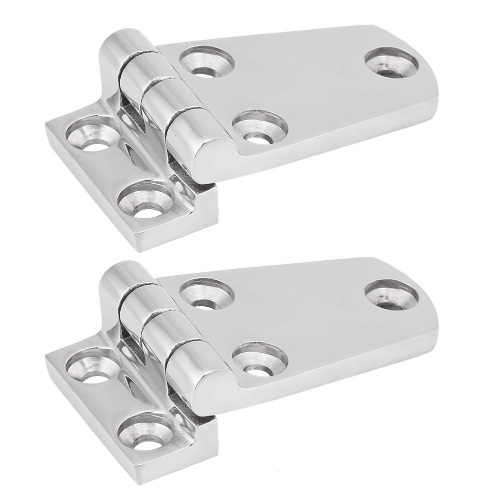 2pcs 316 Stainless Steel Marine Door Hinges Mirror Polishing Saltwater Corrosion Resistance with Integrated   for Yacht Boat Window Doors