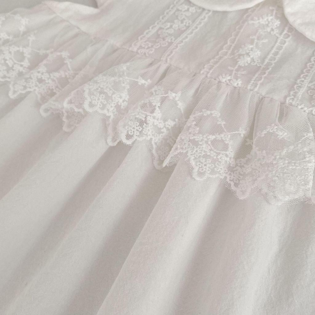 Girls' French Floral Smocked Sleeveless Dress & Baby Bodysuit Set for Sisters