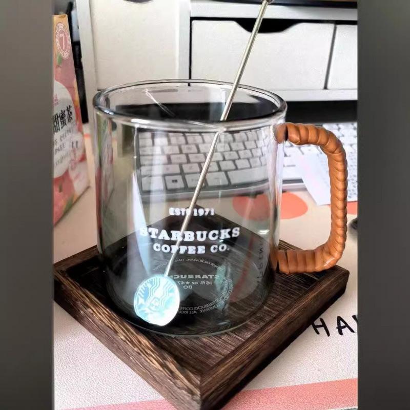 Starbucks Korea Winter Rattan Glass, Tea Cup, Coffee Cup, 473ml