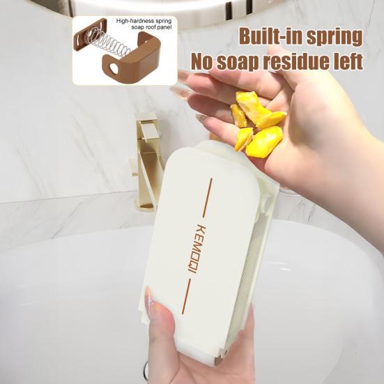 2-in 1 Rolling Soap Box with Brush Multifunctional Soap Foaming Box for Laundry Portable Soap Scrubbing Dispenser for Home Bathroom Kitchen Travel