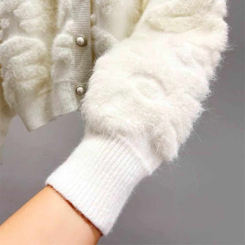 Sweaters Coat Cardigan for Women Autumn Winter Vintage Loose Long Sleeve Knit Cardigan Sweaters Jacket