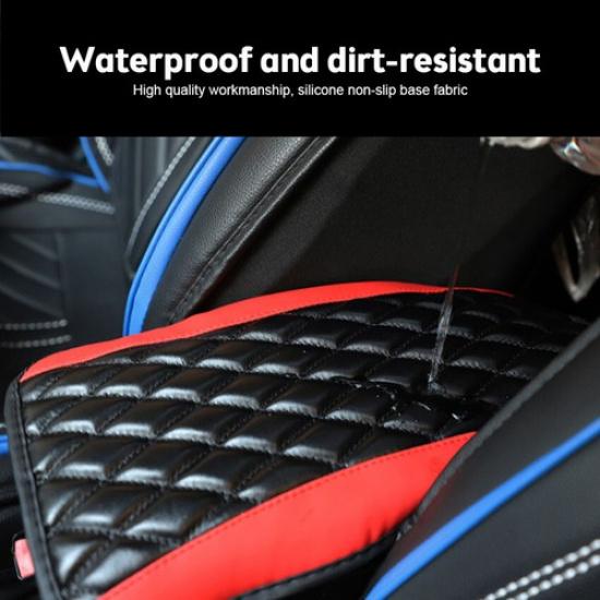 Cover PU Leather Waterproof Center Console Box Pad Auto Car Armrest Cushion