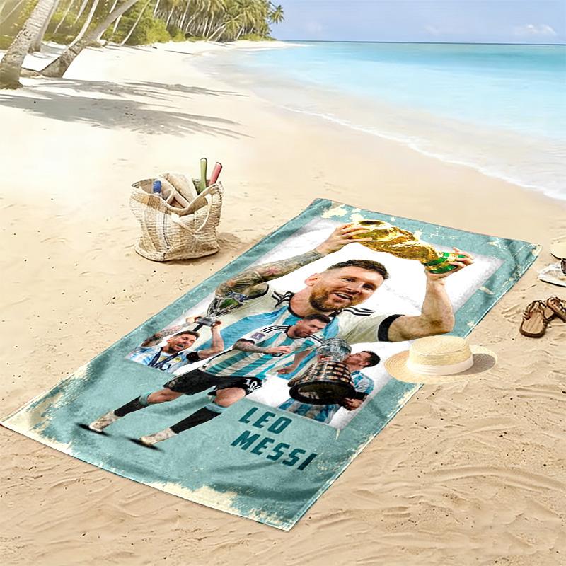 Argentina's Football Glory beach towel Beach towel for vacation photos Outdoor camping seaside Absorbent bath towel quick-drying swim towel