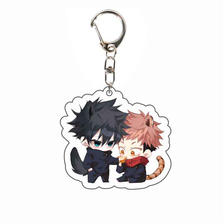 Klíčenka Jujutsu Kaisen: Yuji, Megumi, Gojo - Oboustranný akrylový přívěsek