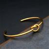Portable Gold Open Knot Cuff Bracelet With Adjustable Fit Designs Decoration for The Fashion Woman Casual Wear