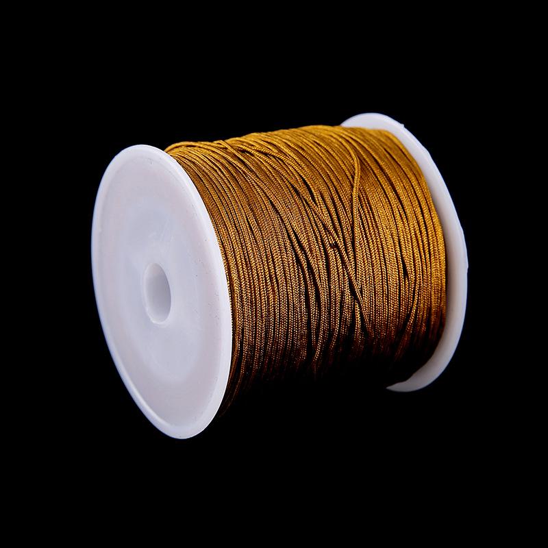 Rot Nein. 72 Baumwollgarn: 30m Handgeflochtenes Seil, 0,8mm für Armbänder, Halsketten, Perlenarbeiten, DIY-Zubehör