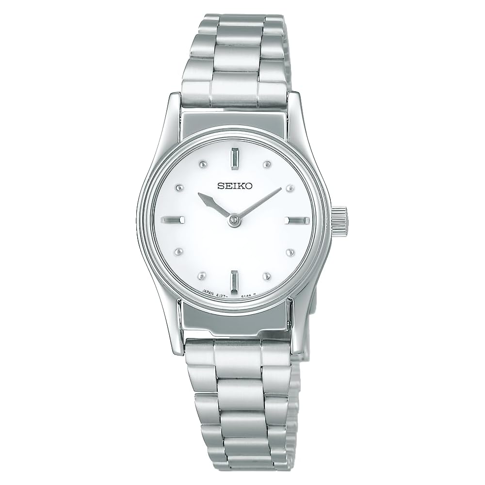 Seiko Watch SQWK029 Quartz Touch Clock for Visually Impaired Women s White Dial Stainless Steel Battery Operated