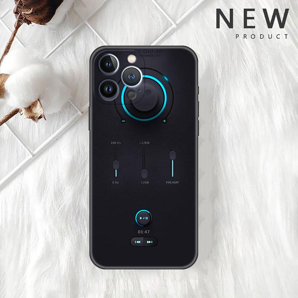 Funda Case For Apple iPhone 14 11 13 7 12 Pro 7 XR XS Max 8 Plus 6 14Pro Black Phone Coque Vintage Cassette Tape Retro Style