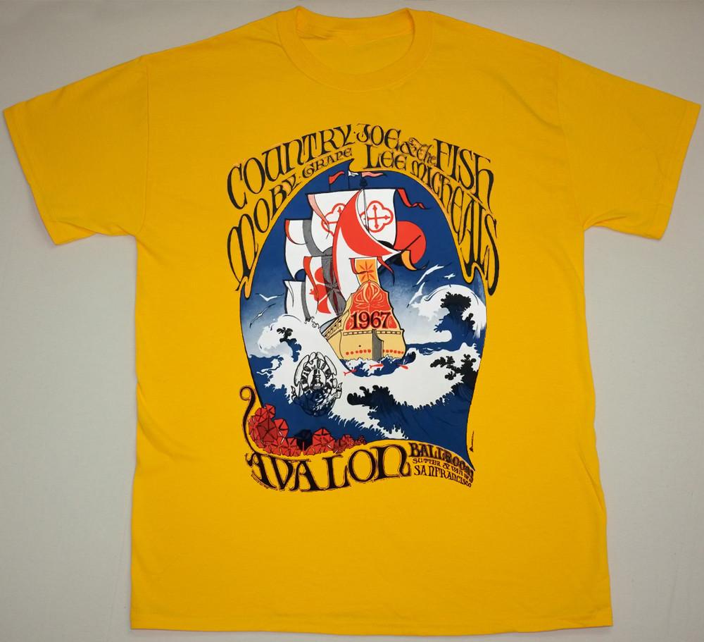 NEW COUNTRY JOE AND THE FISH Poster Tour Shirt Gold Unisex S-5XL 1G0485 Unisex T-Shirt S