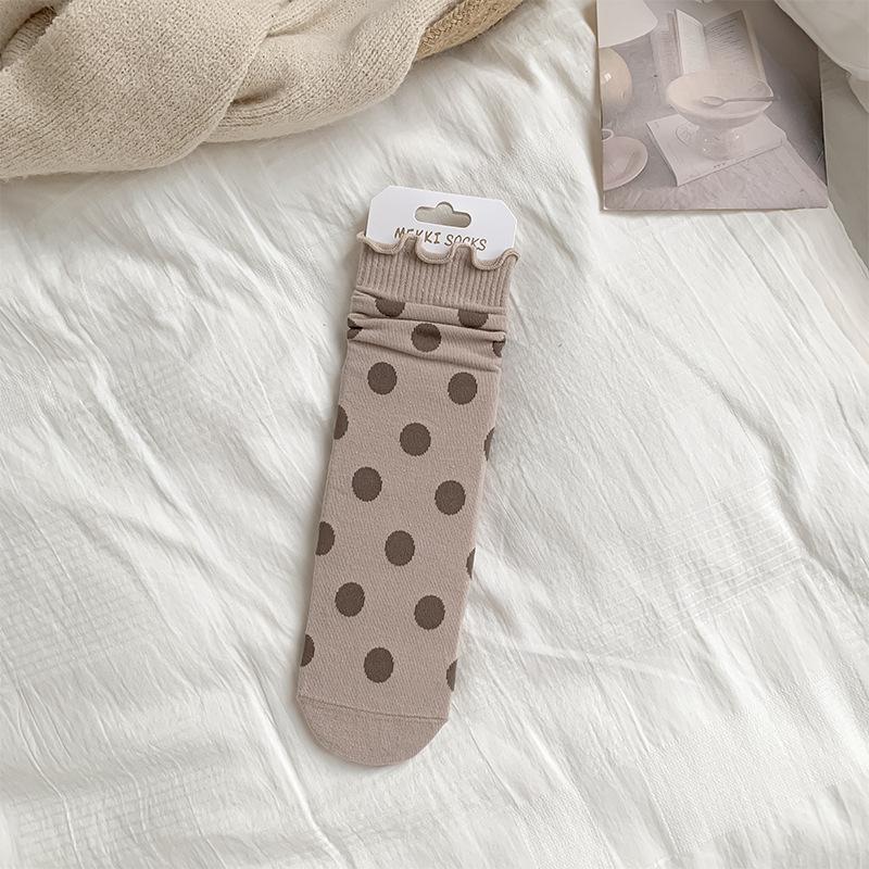 

24 года носки носков хлопковые носки японские универсальные носки чуджи носки в горошек носки-трубы носки кружевные в горошек One Size верблюд