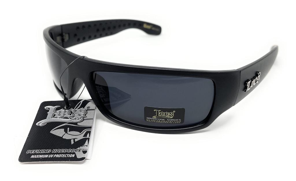 Locs Mad Dog Hardcore Gangster Cholo Narrow Rectangular Black Sunglasses, Color