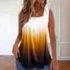 A New Summer Vest with Gradient Contrasting Colors, Fashionable, Comfortable and Casual Women's Top