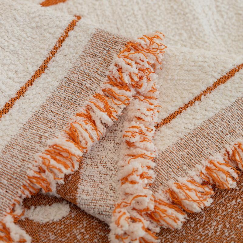 Printed Sofa Cover Chenille Sofa Towel Plush Tassel Blanket Couch Cover Universal Anti-cat Scratch Sofa Towel for Living Room