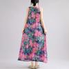 Sleeveless Plus Size Cotton Vintage Floral New In Dresses for Women Casual Loose Long Summer Dress