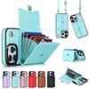 Wallet Case Diagonal Strap With Bracket Leather Cover For iPhone 17 16 15 Plus 14 Pro 13 Mini 12 Pro Max 11 Pro Max SE 2020 XS XR 8 7