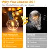 G40 LED Globe String Lights Outdoor, 15M 50 Pcs IP65 Plastic Bulbs, Balcony Garland Fairy Lamps for Wedding Christmas Party Deco