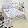 New Pure Cotton Environmental Protection Digital Printing Flower Fairy Women's Lace Large Lace Bed Cover Three-Piece Set Four-Piece Set