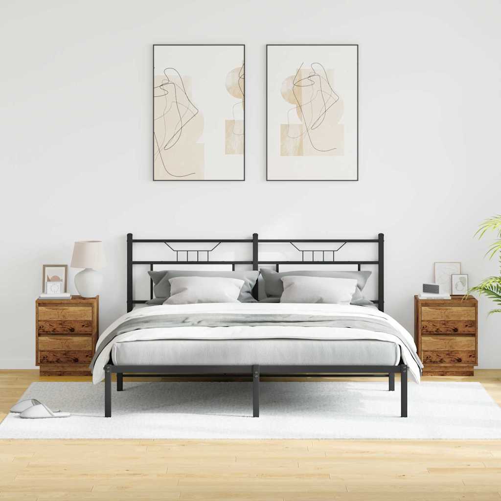 Nightstand Set (2 pcs) Reclaimed Wood Look 39 x 34.5 x 50 cm Engineered Wood