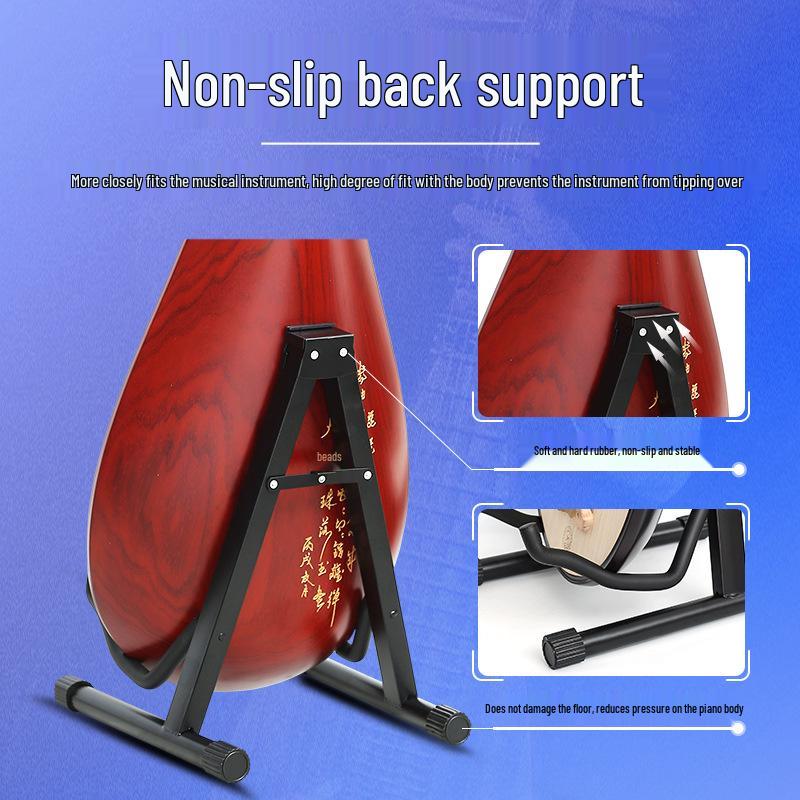 Vertical Wooden A-Frame Guitar Stand for Folk, Electric, Bass & Pipa Instruments